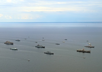 USS Mount Whitney and NATO Allies Steam in Formation