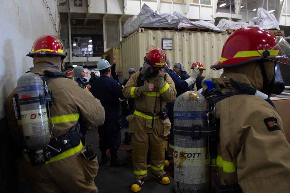 Ronald Reagan Sailors participate in General Quarters drill