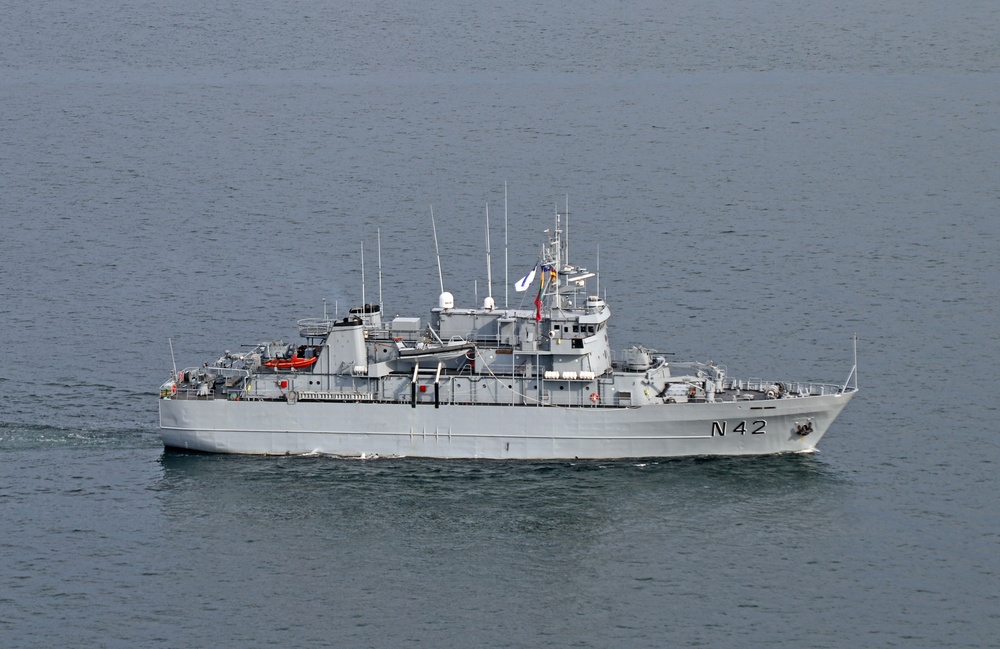 USS Mount Whitney and NATO Allies Steam in Formation