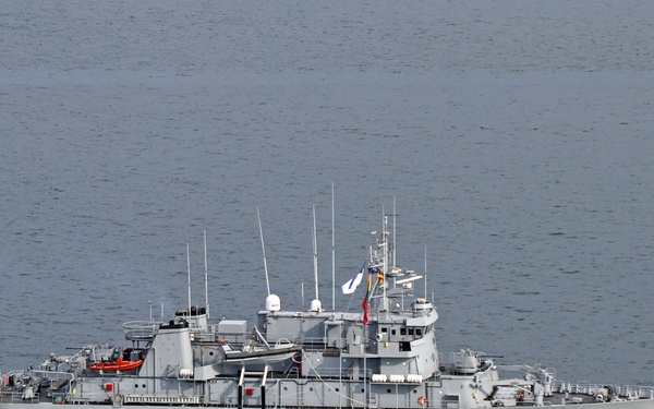 USS Mount Whitney and NATO Allies Steam in Formation