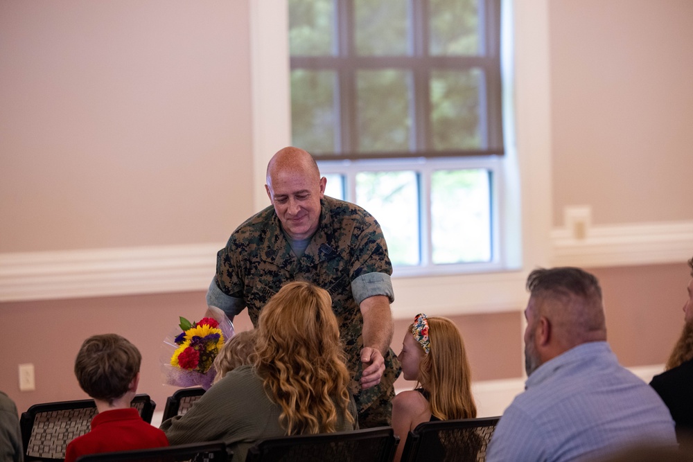 U.S. Marine Master Sgt. Brewer Retires After 29 Years of Service