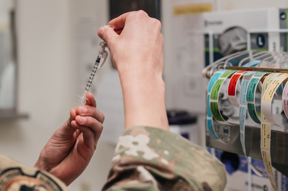 Aerospace Medical Technician Preps Skin Test