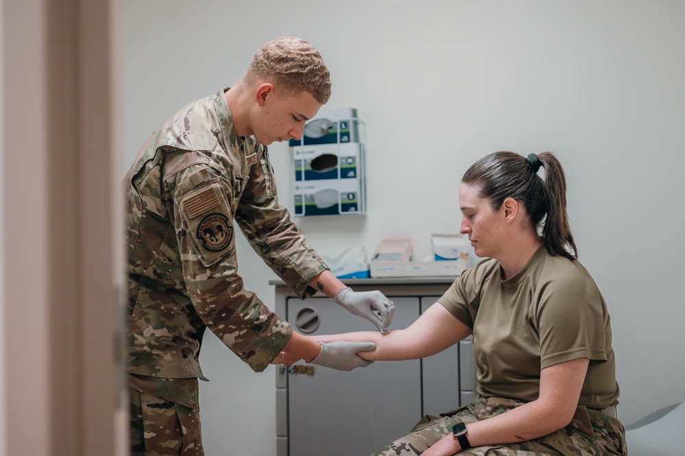 Aerospace Medical Technician Performs Skin Test
