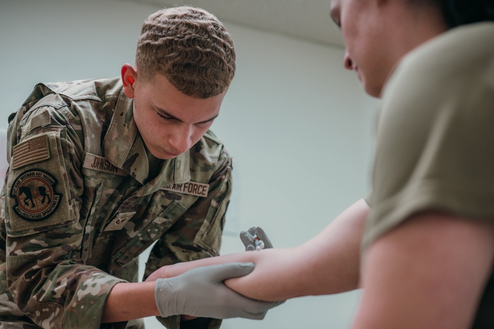 Aerospace Medical Technician Performs Skin Test