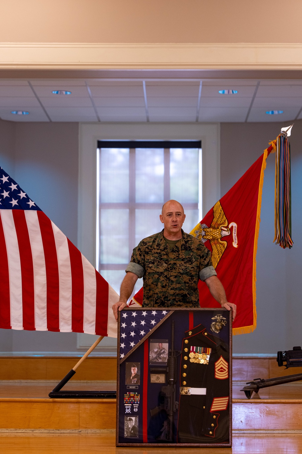 U.S. Marine Master Sgt. Brewer Retires After 29 Years of Service