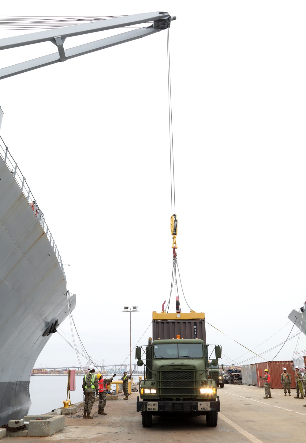 Real-world Training at the Port of Long Beach for Army Reserve Soldiers