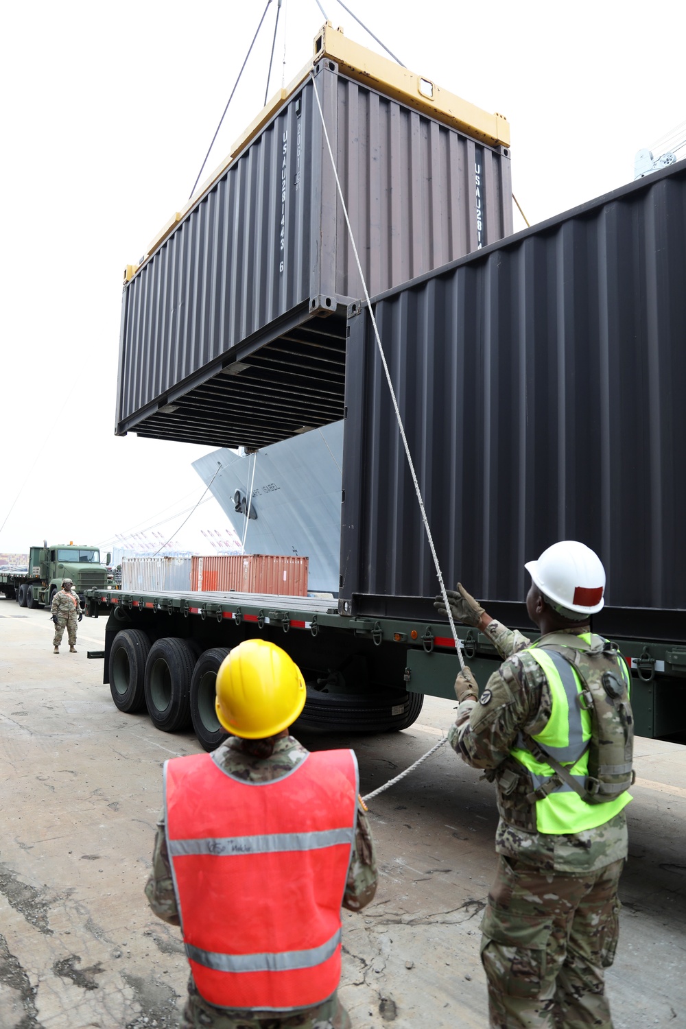 Real-world Training at the Port of Long Beach for Army Reserve Soldiers