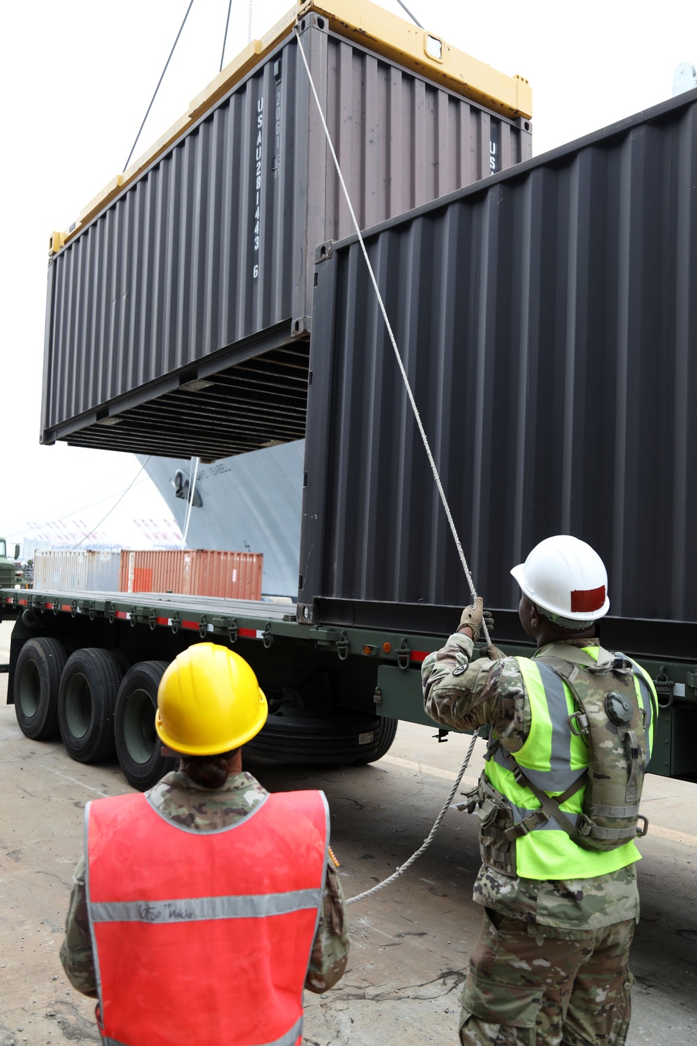 Real-world Training at the Port of Long Beach for Army Reserve Soldiers