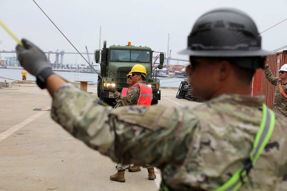 Real-world Training at the Port of Long Beach for Army Reserve Soldiers
