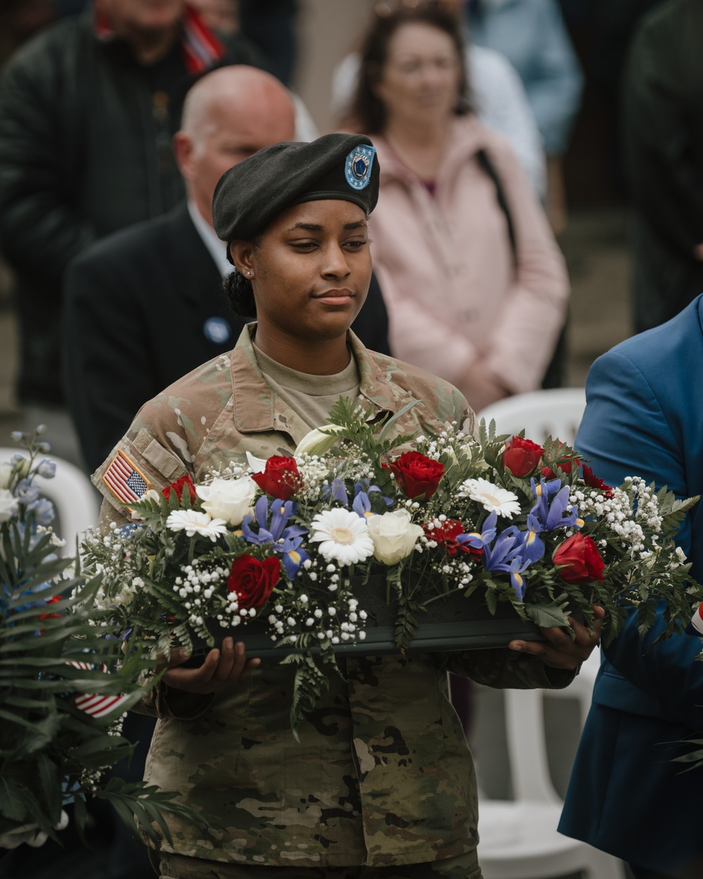 U.S. Soldiers participate in Cérémonie Borne Zéro