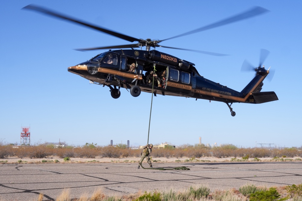 Air and Marine Operations Fast Rope Proficiency Traning and Operational Flight