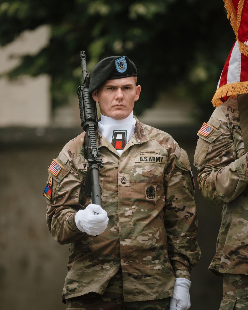 U.S. Soldiers participate in Cérémonie Borne Zéro