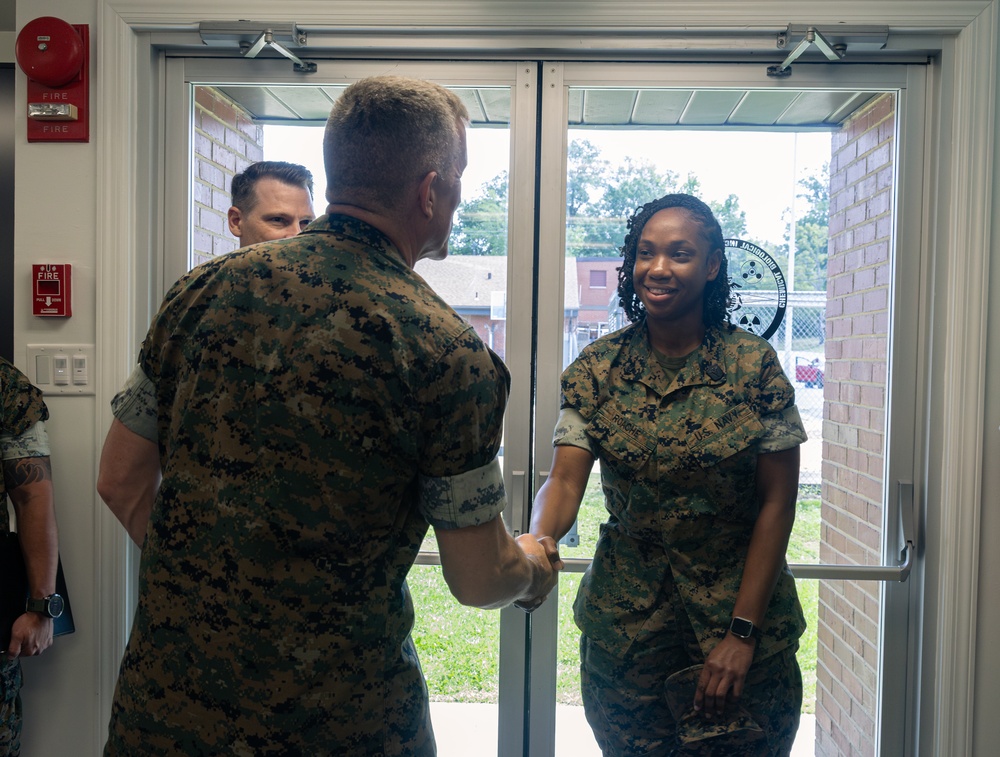 Maj. Gen. Woodworth Engages with CBIRF During Facility Tour
