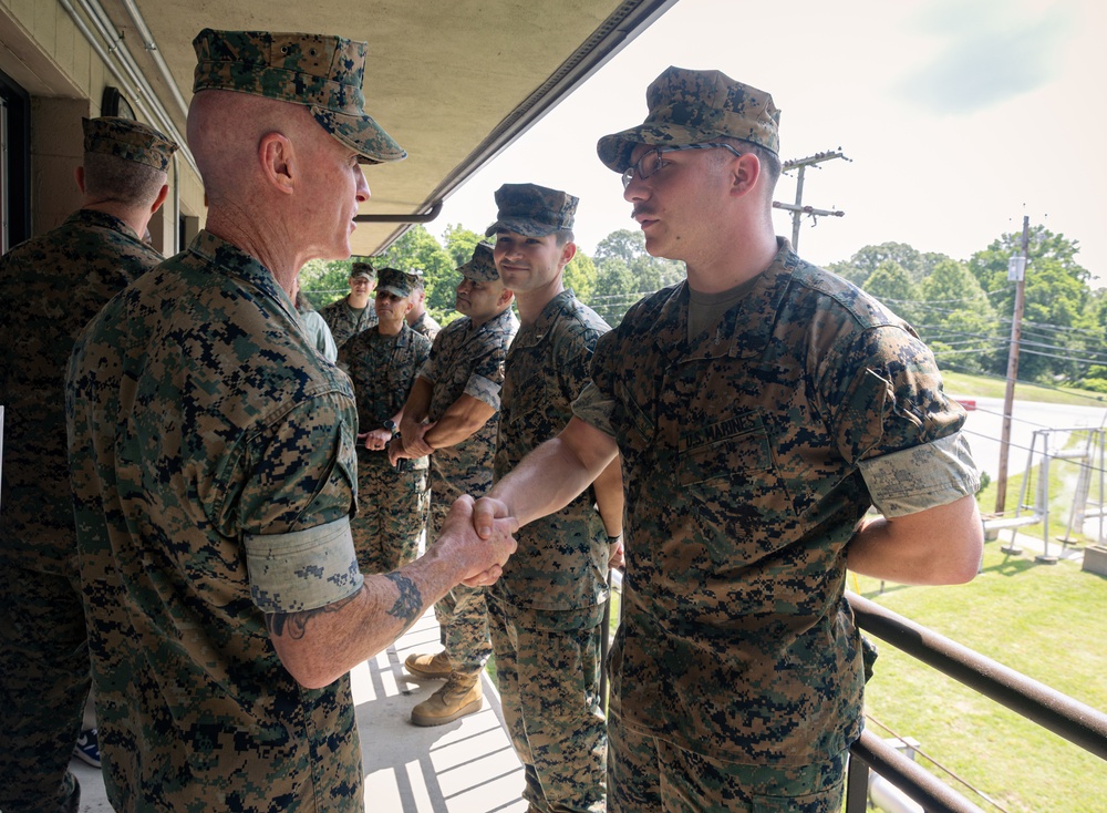 Maj. Gen. Woodworth Engages with CBIRF During Facility Tour