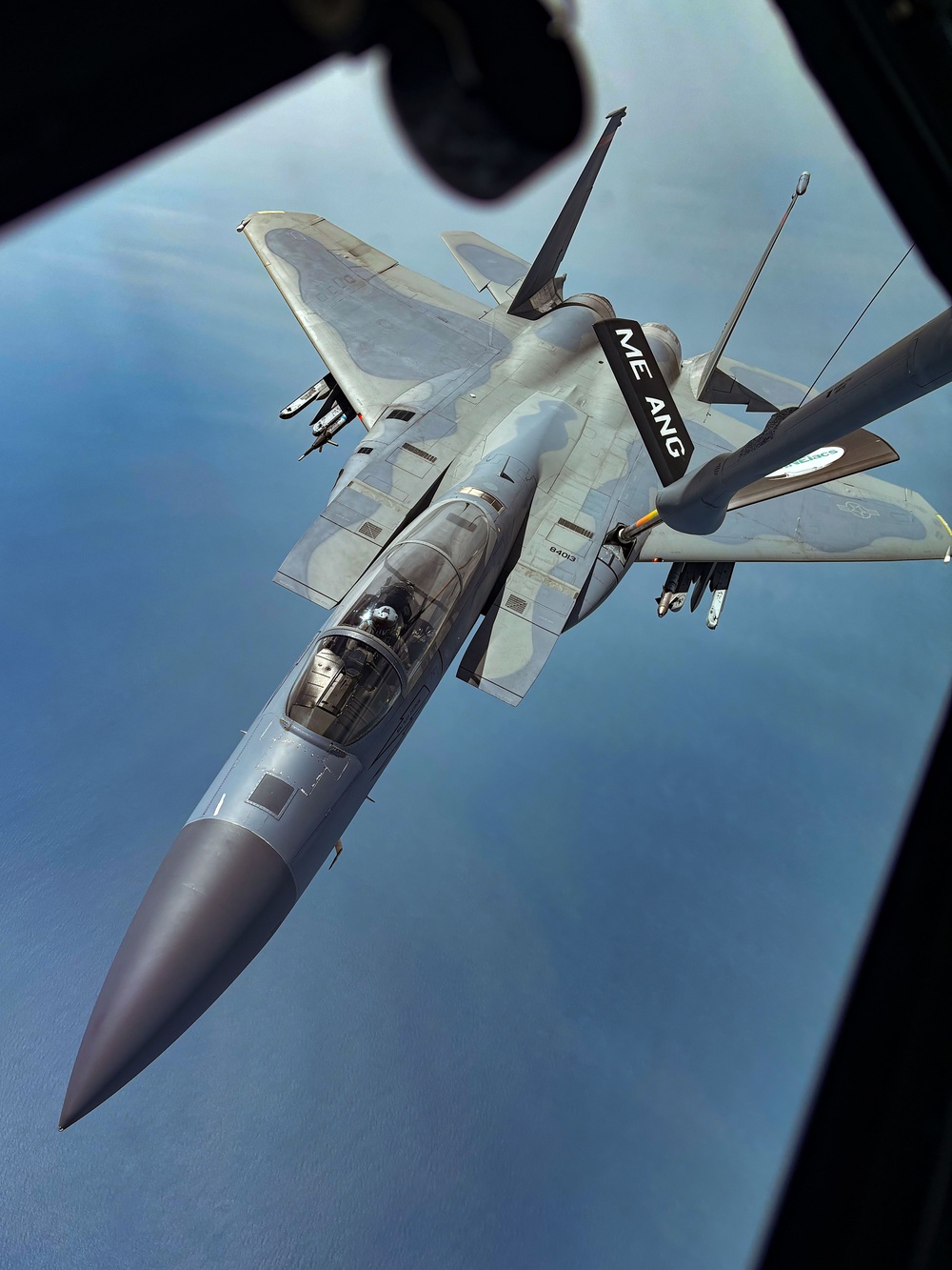 101st Air Refueling Wing KC-135 Refuels 104th Fighter Wing F-15