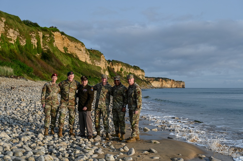 CGs of D-Day legacy units unite on Omaha Beach