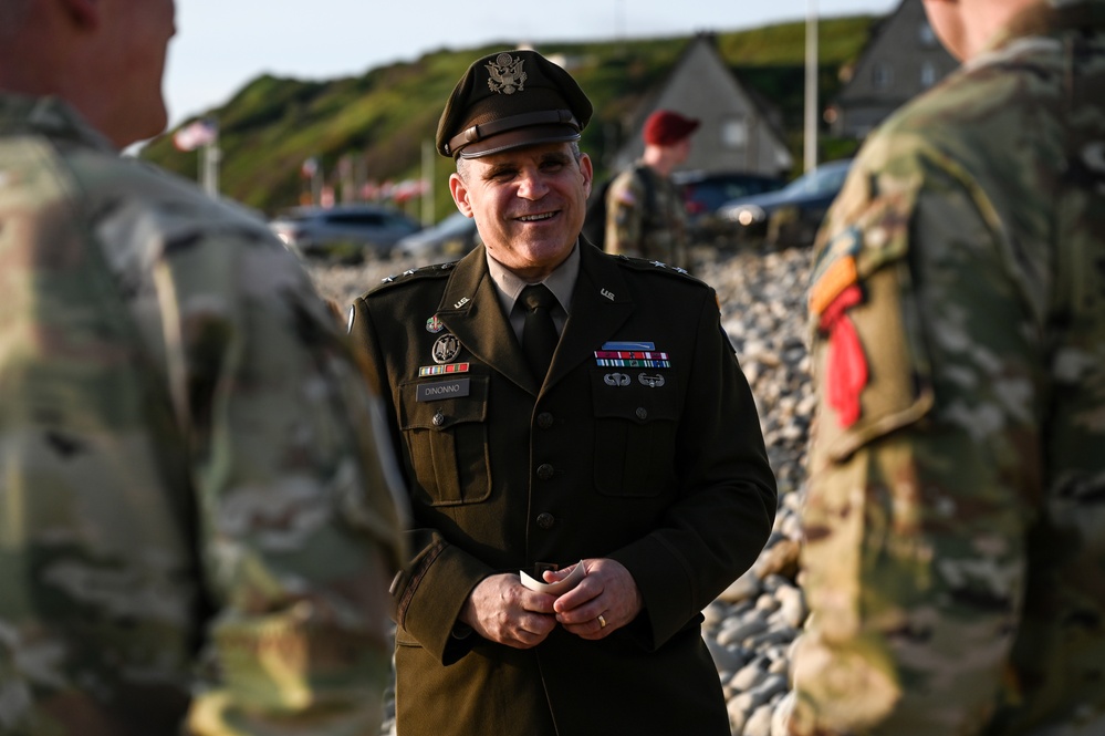 CGs of D-Day legacy units unite on Omaha Beach