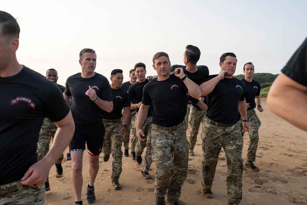SD Participates in Troop PT on Omaha Beach, Meets with UK and French Counterparts, Delivers Remarks at D-Day Ceremonies