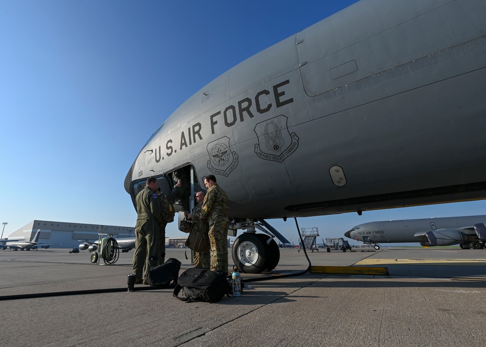 F-16, KC-46 aerial refueling