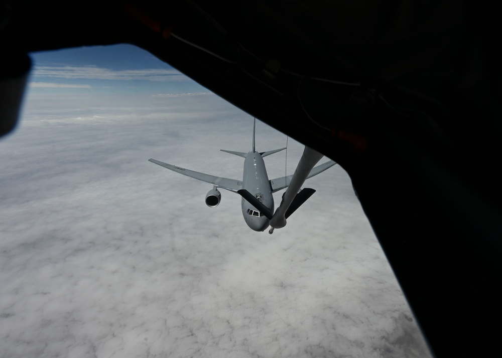 F-16, KC-46 aerial refueling