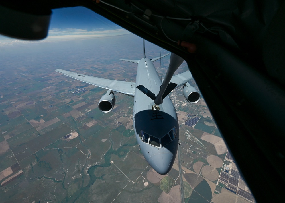 F-16, KC-46 aerial refueling