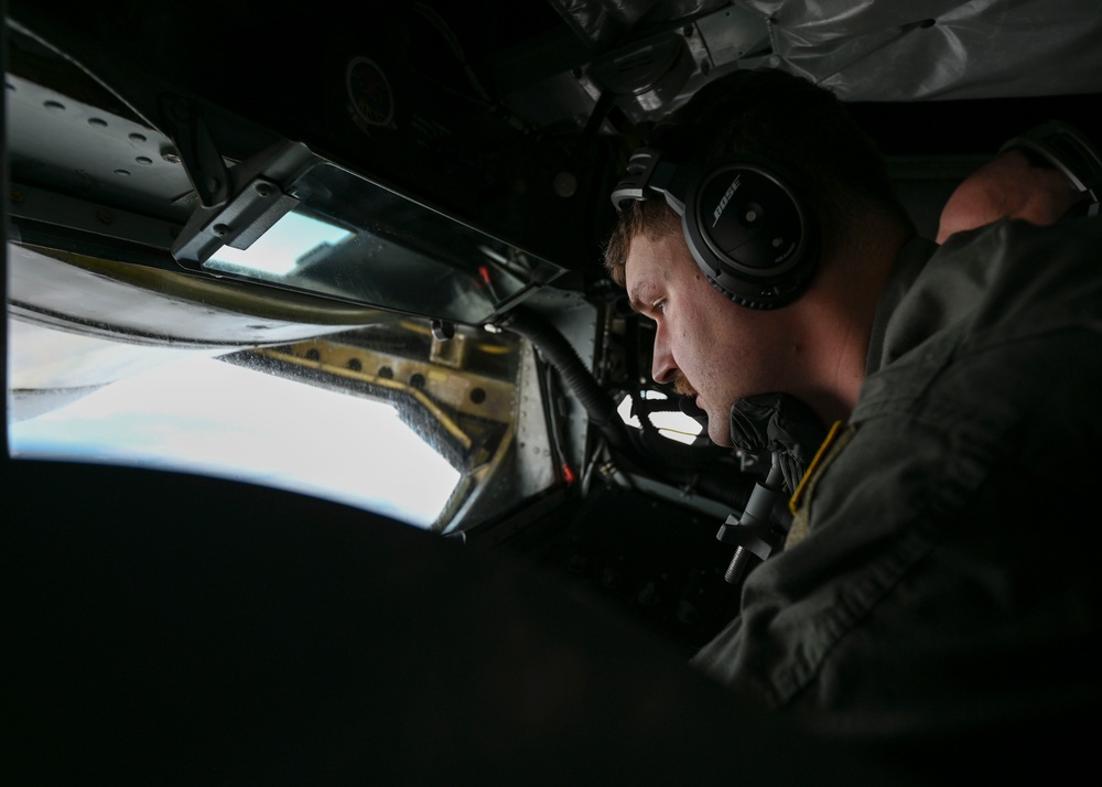 F-16, KC-46 aerial refueling