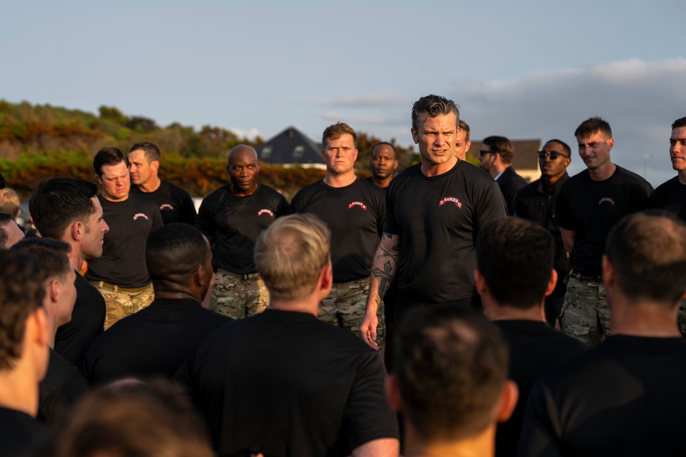 SD Participates in Troop PT on Omaha Beach, Meets with UK and French Counterparts, Delivers Remarks at D-Day Ceremonies