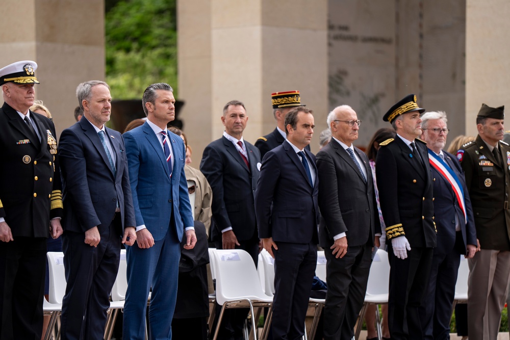 SD Participates in Troop PT on Omaha Beach, Meets with UK and French Counterparts, Delivers Remarks at D-Day Ceremonies