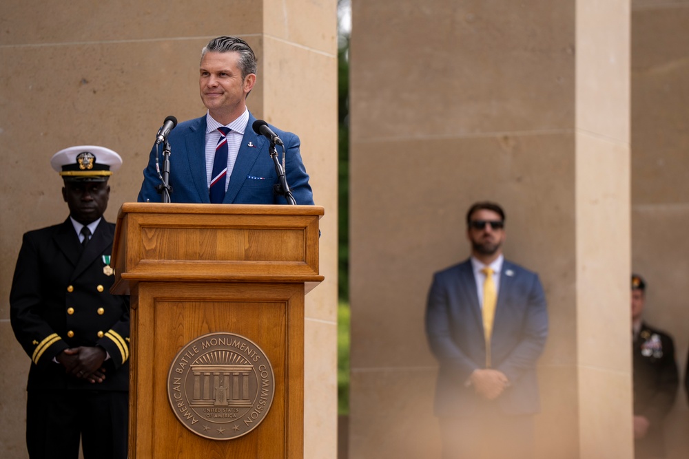 SD Participates in Troop PT on Omaha Beach, Meets with UK and French Counterparts, Delivers Remarks at D-Day Ceremonies