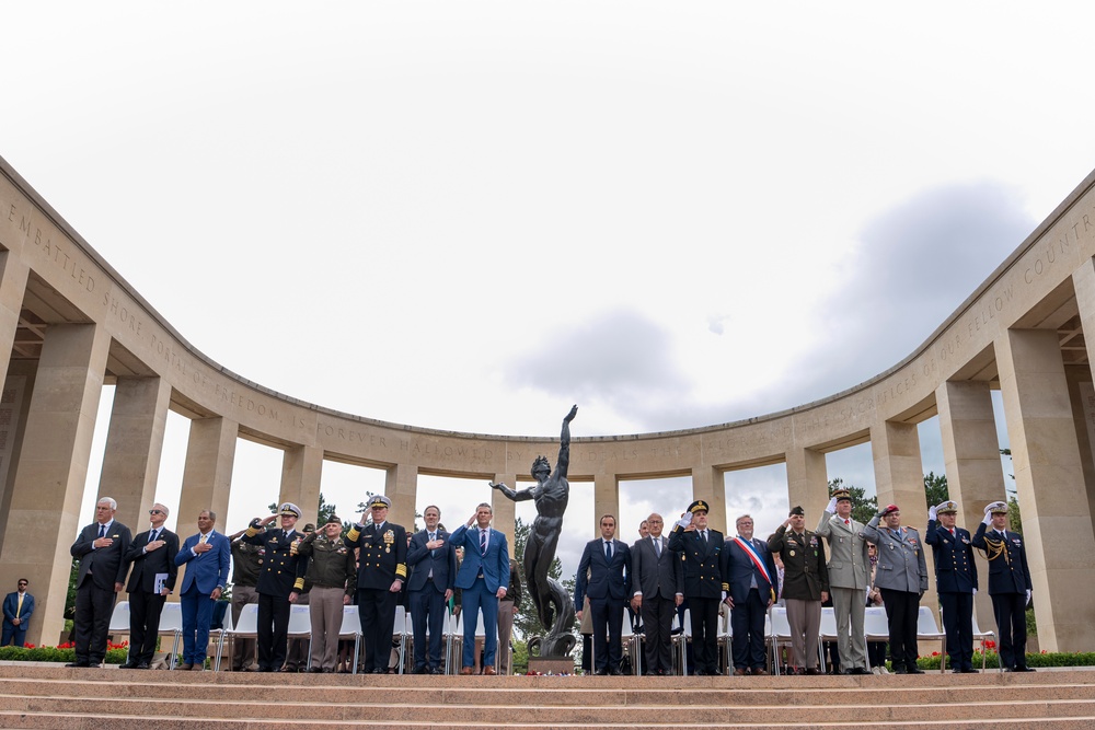 SD Participates in Troop PT on Omaha Beach, Meets with UK and French Counterparts, Delivers Remarks at D-Day Ceremonies