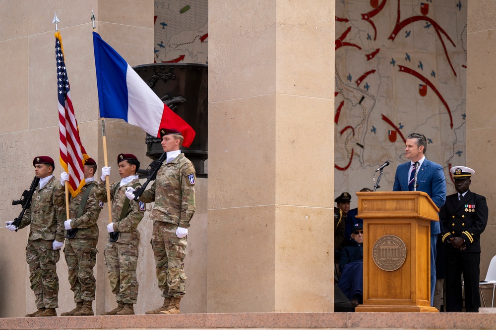 SD Participates in Troop PT on Omaha Beach, Meets with UK and French Counterparts, Delivers Remarks at D-Day Ceremonies