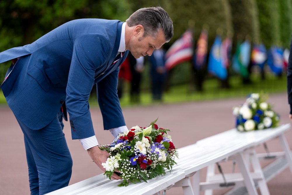 SD Participates in Troop PT on Omaha Beach, Meets with UK and French Counterparts, Delivers Remarks at D-Day Ceremonies