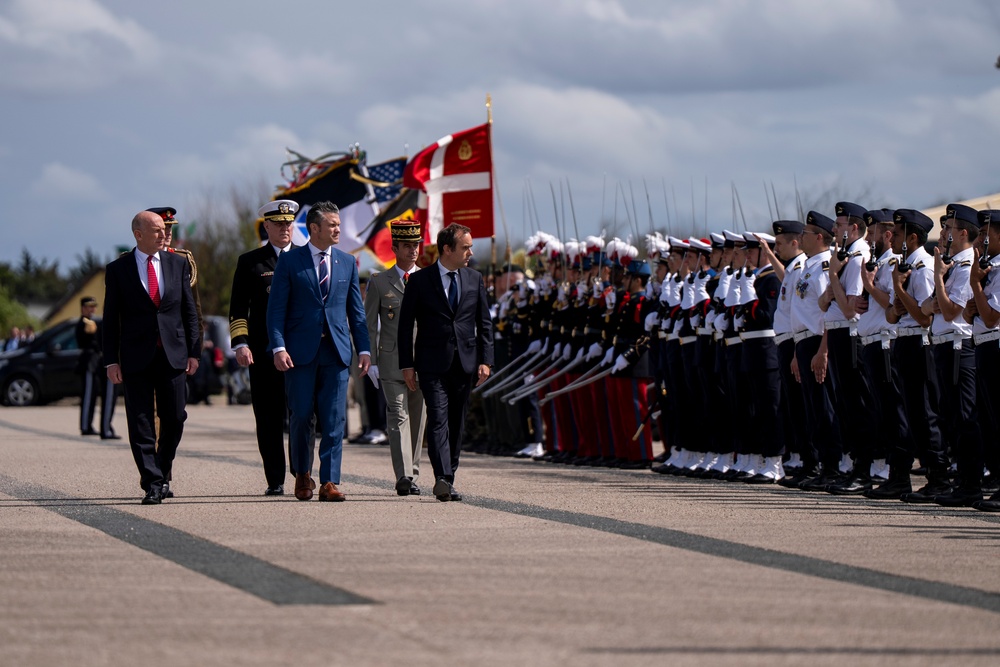 SD Participates in Troop PT on Omaha Beach, Meets with UK and French Counterparts, Delivers Remarks at D-Day Ceremonies
