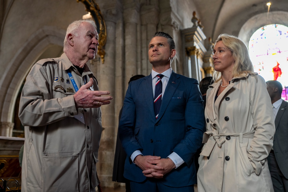 SD Participates in Troop PT on Omaha Beach, Meets with UK and French Counterparts, Delivers Remarks at D-Day Ceremonies