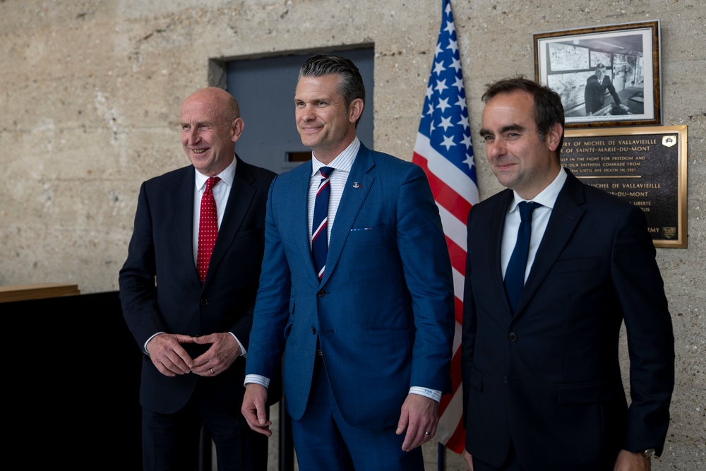 SD Participates in Troop PT on Omaha Beach, Meets with UK and French Counterparts, Delivers Remarks at D-Day Ceremonies