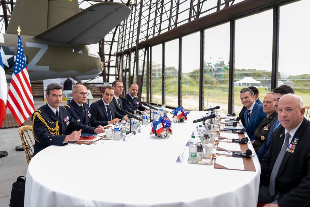 SD Participates in Troop PT on Omaha Beach, Meets with UK and French Counterparts, Delivers Remarks at D-Day Ceremonies