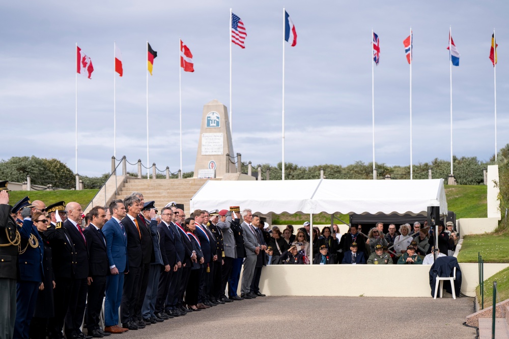SD Participates in Troop PT on Omaha Beach, Meets with UK and French Counterparts, Delivers Remarks at D-Day Ceremonies