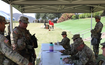 Chief of Army Reserve Re-enlists Soldiers at Mojave Falcon