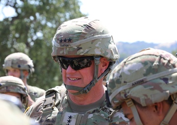 Chief of Army Reserve Re-enlists Soldiers at Mojave Falcon