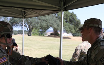 Chief of Army Reserve Re-enlists Soldiers at Mojave Falcon