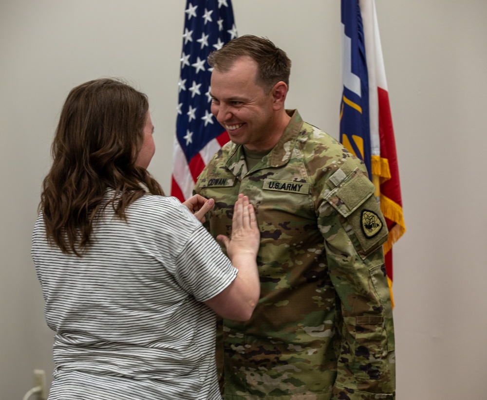 Maj. Jeremiah Cowan Promotion Ceremony