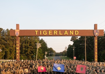 Kosovo Security Force Soldiers pose for company photo at JRTC