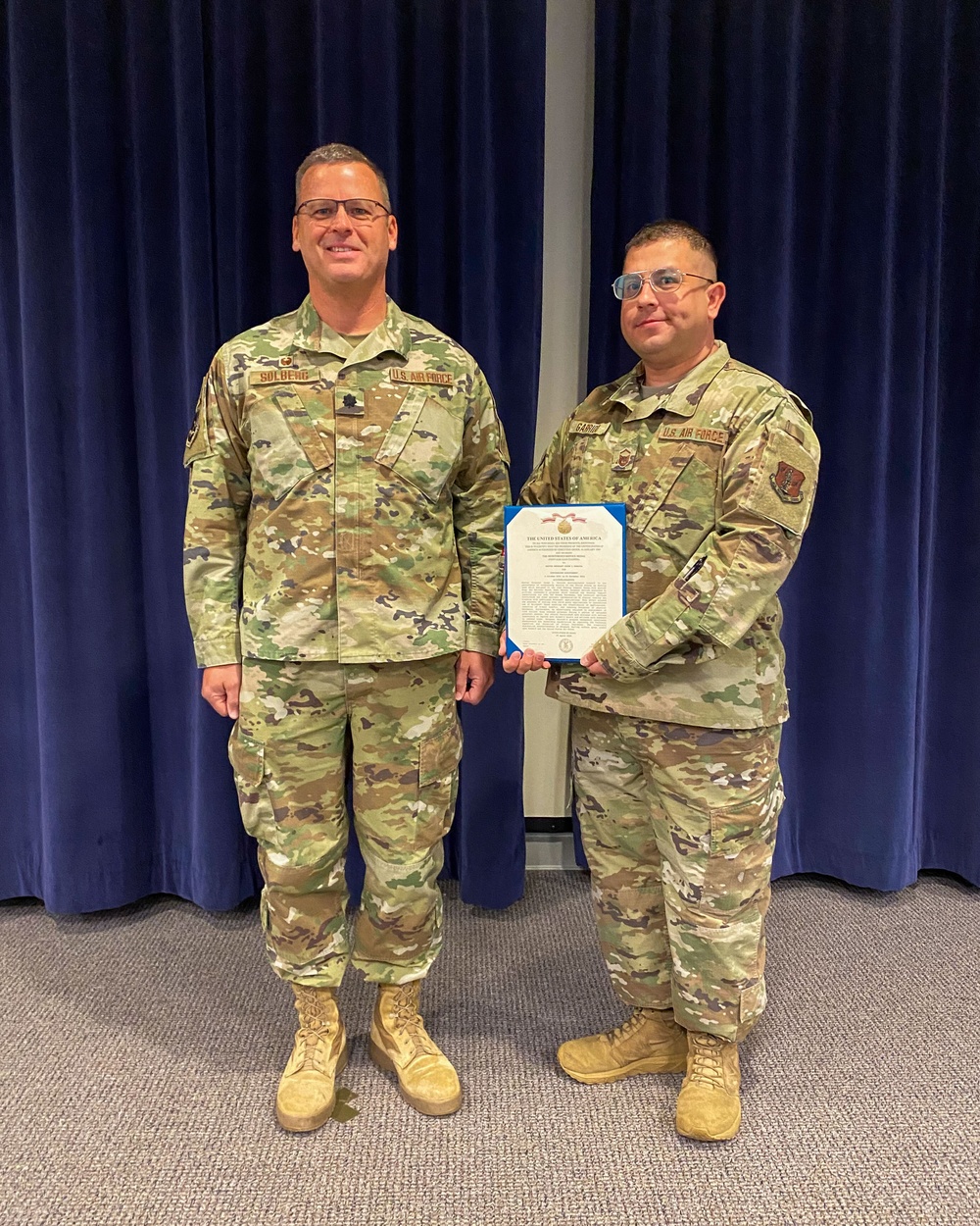Master Sgt. Jorge Garrido receives Meritorious Service Medal