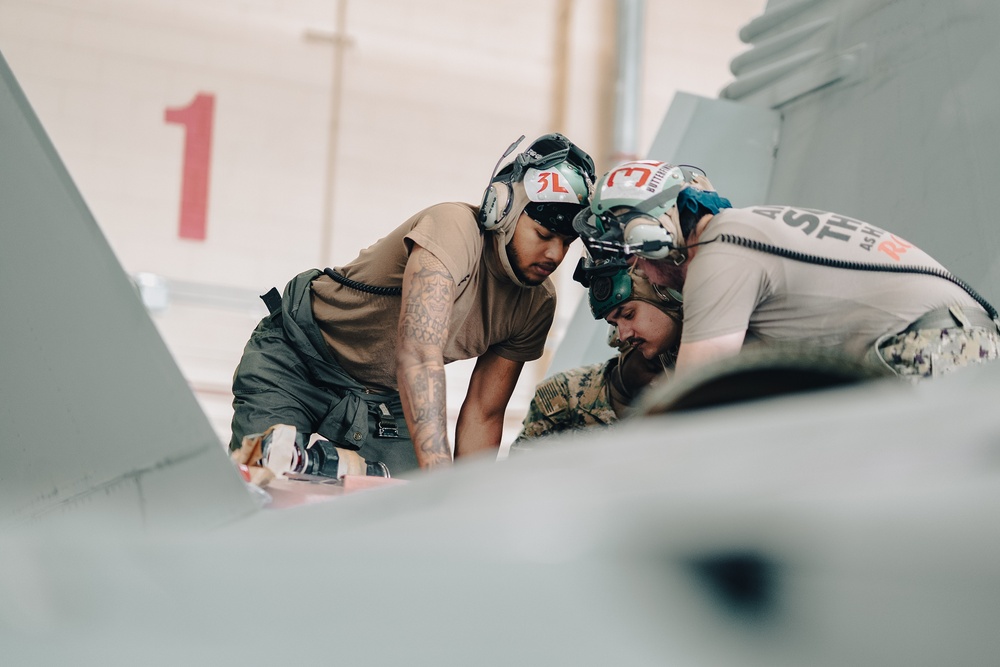 Blue Blasters conduct maintenance