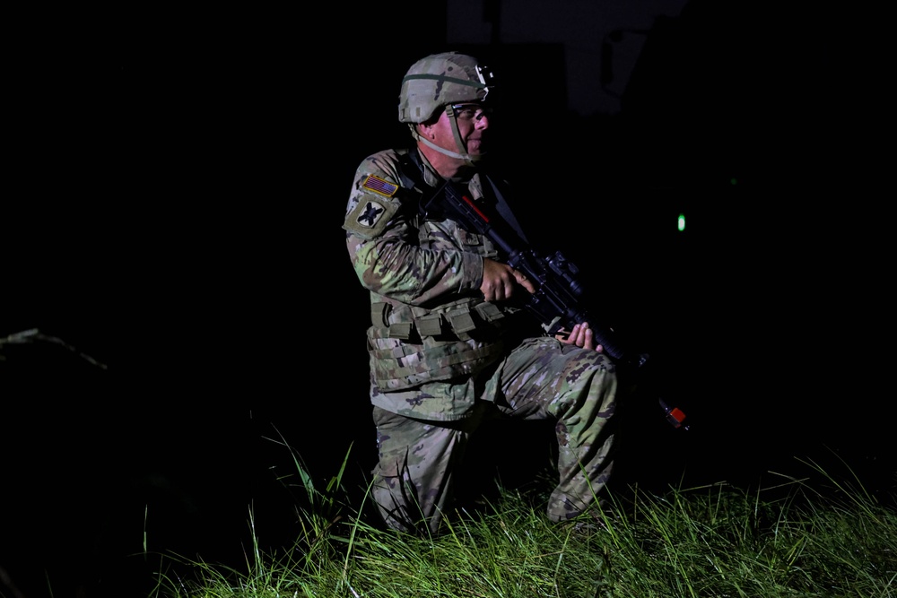 The 181st Forward Support Company conducts training exercise