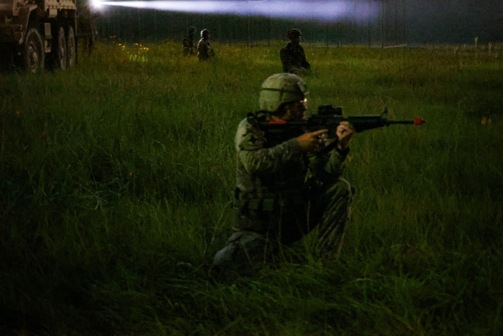 The 181st Forward Support Company conducts training exercise