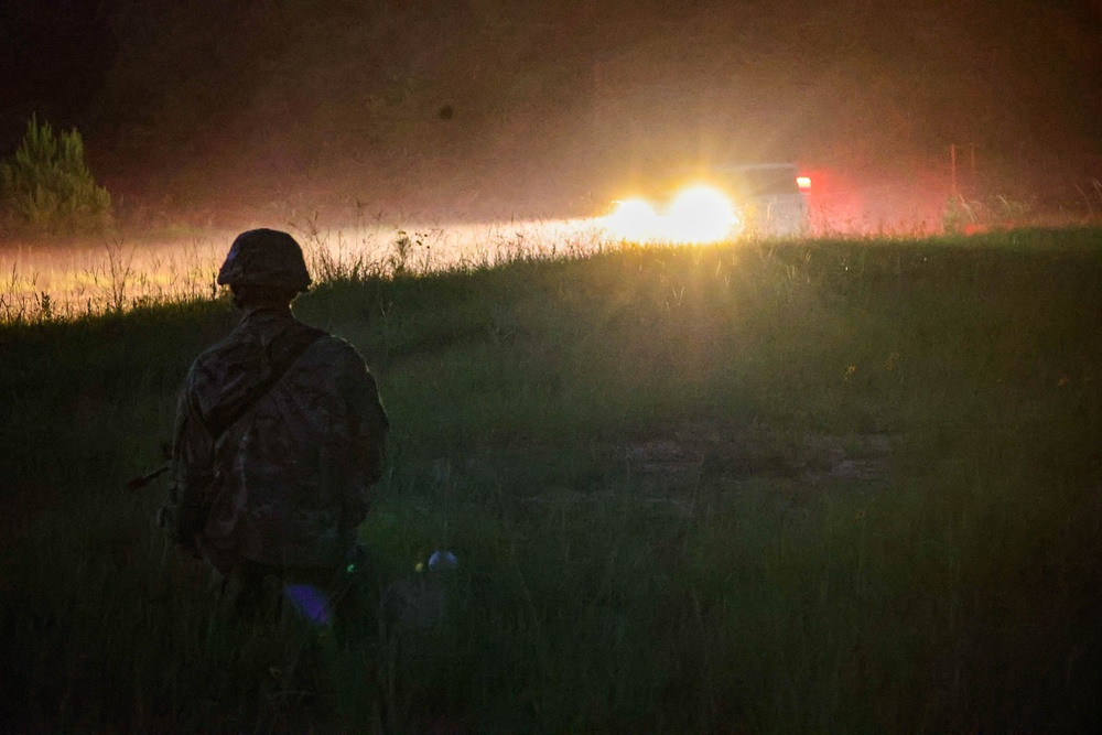 The 181st Forward Support Company conducts training exercise
