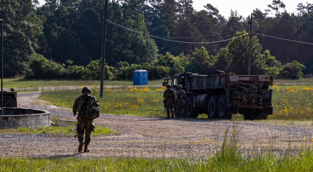The 181st Forward Support Company Conducts Training Exercise