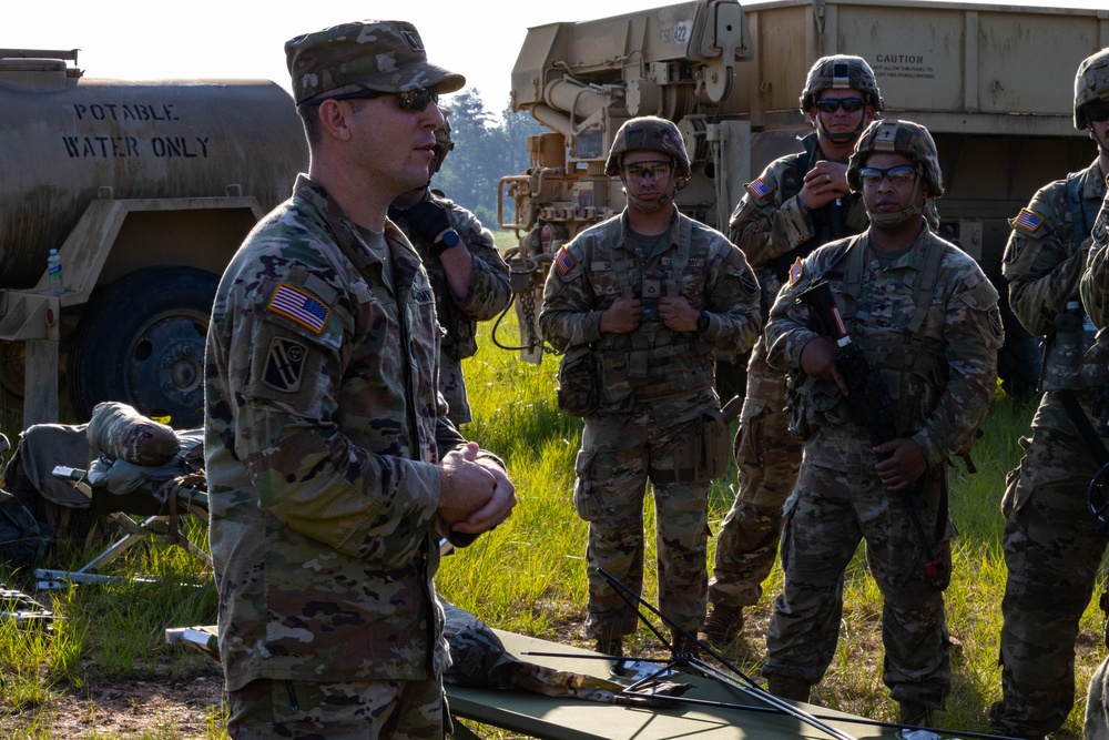 The 181st Forward Support Company conducts training exercise