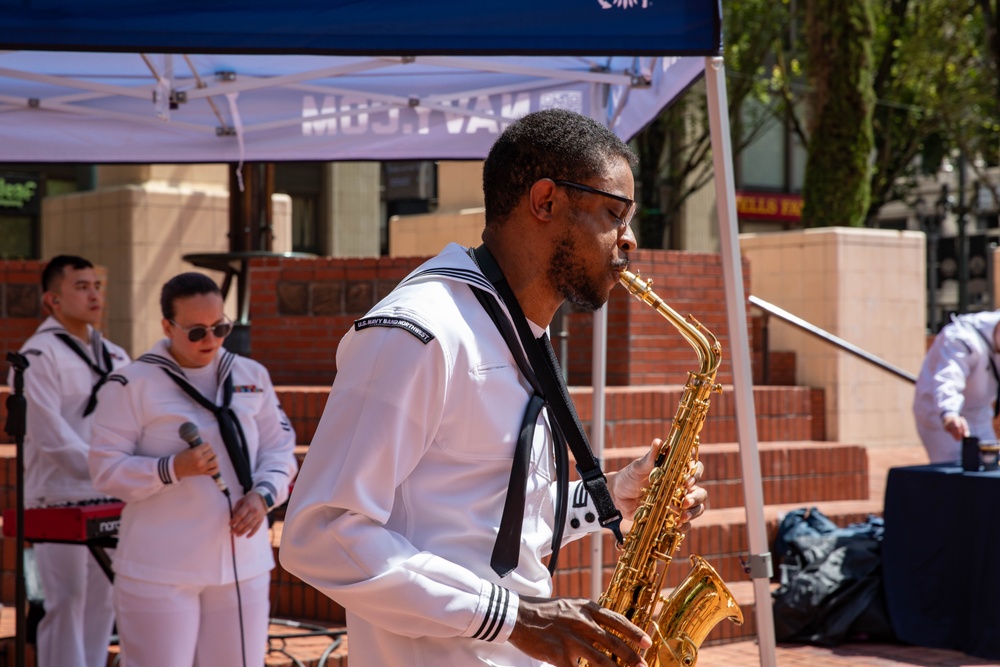 Navy Band Northwest performs during Portland Fleet Week 2025